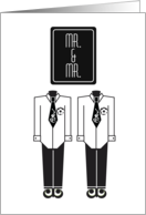 Mr & Mr Gay Wedding Couple Mannequins Congratulations card