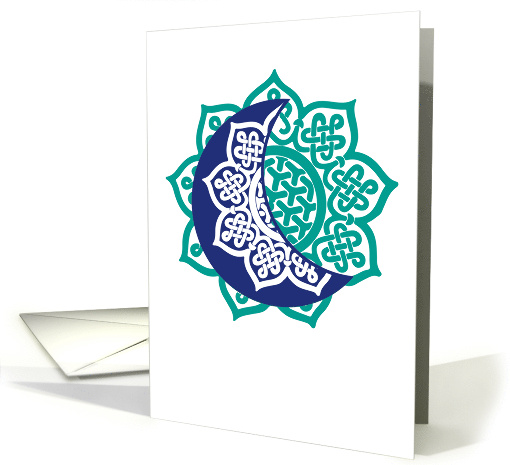 Arabic Islamic Lace Moon Star Traditional Islam Symbol Greeting card