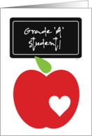 Grade A Student Good School Grades and Performance card