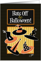 Witch Hats Off to Halloween Greeting card