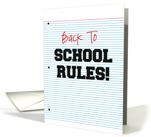Back to School Rules School Humor card (1579386)