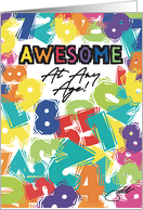 Awesome At Any Age Birthday Humor card