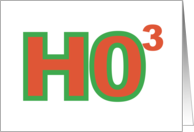 Ho3 HO HO HO Christmas Holiday Humor Math Symbol card