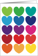 The Colors Of Love Romantic Rainbow Hearts card