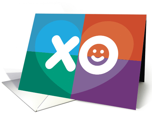 XO Kisses and Hugs Emoji Smile Contemporary Cheer Love card (1656464)