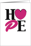 Pink Hope Hopeful Spiritual Thoughts For Healing Wellness In Our World card