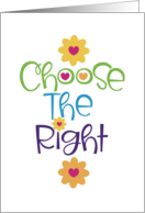 Choose The Right Spiritual Mormon Theme card