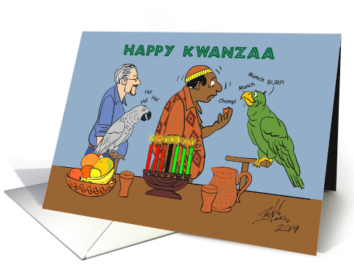 Oscar Rex Melik and Sherbet Celebrating Kwanzaa Oscar is... (1591680)