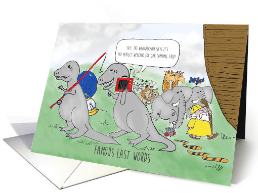 Goodbye We'll Miss You With Dinosaurs Missing Noah's Ark card