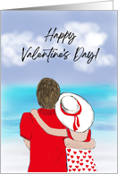 Valentine’s Day Card For Him With Couple on the Beach card