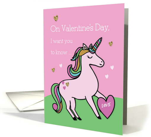 Magical Unicorn Valentines Day card (1597160)