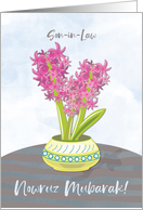 Son-in-Law Norooz Hyacinths on Table card