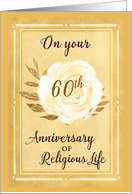 60th Anniversary of Religious Life Nun White Rose card