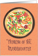 Granddaughter Tween Teen Pizza Thinking of You card