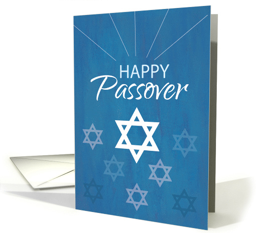 Happy Passover Star of David on Blue card (1604202)