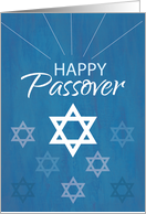 Happy Passover Star of David on Blue card