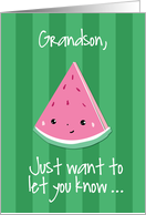 Grandson Hello Thinking of You One In a Melon card