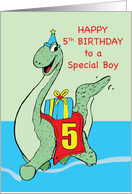 Boy, 5th Birthday Dinosaur card