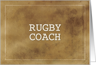 Rugby Coach Definition Simple Brown Grunge Like card