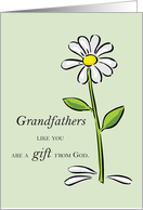 Grandfather Gift from God Daisy Religious Grandparents Day card