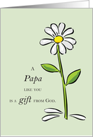 Papa Gift from God Daisy Religious Grandparents Day card