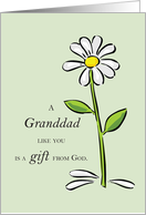 Granddad Gift from God Daisy Religious Grandparents Day card