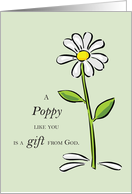 Poppy Gift from God Daisy Religious Grandparents Day card