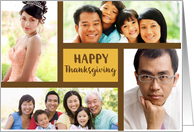 Thanksgiving 4 Photo Customizable card