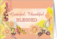 Thanksgiving Religious Grateful Thankful Blessed card