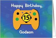 Godson 15 Year Old Birthday Gamer Controller card