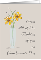 From All of Us Grandparents Day Thinking of You with Two Flowers card