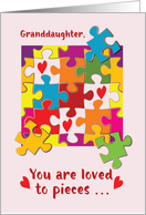 Granddaughter Valentine Puzzle Love to Pieces card