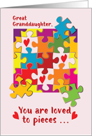 Great Granddaughter Birthday Puzzle Love to Pieces card