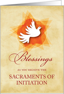 RCIA Confirmation and Communion Congratulations Blessings Dove card