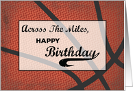 Across The Miles Birthday Basketball Large Distressed card