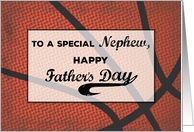 Nephew Fathers Day Basketball Large Distressed Sports Ball card