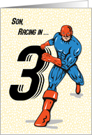 Son 3rd Birthday Superhero card