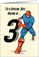 Special Boy 3rd Birthday Superhero card