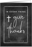 Thanksgiving Religious Give Thanks Chalkboard Look card