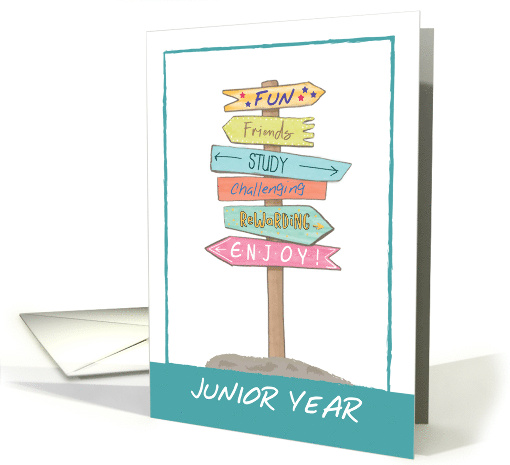 Junior Year Back to School Good Luck Signs card (1698444)