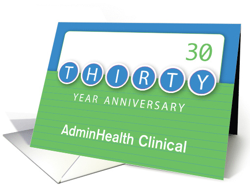 Thirty 30 Year Employee Anniversary with Circles Business card