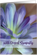 Sympathy Watercolor Purple and Blue Large Flower card