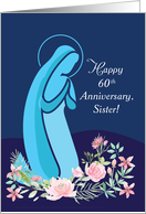 60th Anniversary of Religious Life to Nun Mary Kneeling in Prayer card