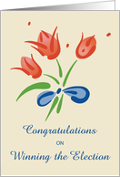 Winning the Election Congratulations Flowers card
