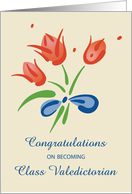 Class Valedictorian Congratulations Flowers card