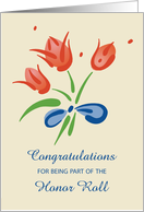 Honor Roll Congratulations Flowers card