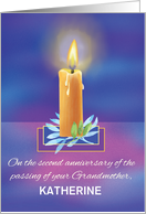 Custom Name Loss of Grandmother Second Anniversary Religious Shining card