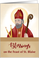 St. Blaise Feast Day Blessings card
