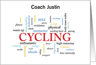 Personalize Name Birthday Cycling Class Instructor In Words card