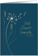 Sympathy Gold Look Dandelion on Navy Blue card